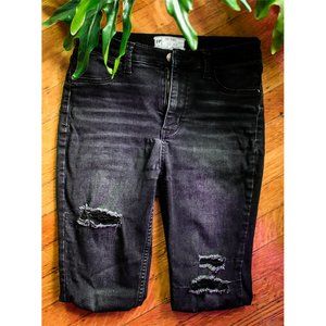 Free People Denim High Waisted Ripped Skinny Jeans